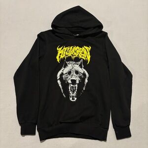 Kill Crew Hoodie Size Small Black Wolf Graphic Gym Workout Porrada Series